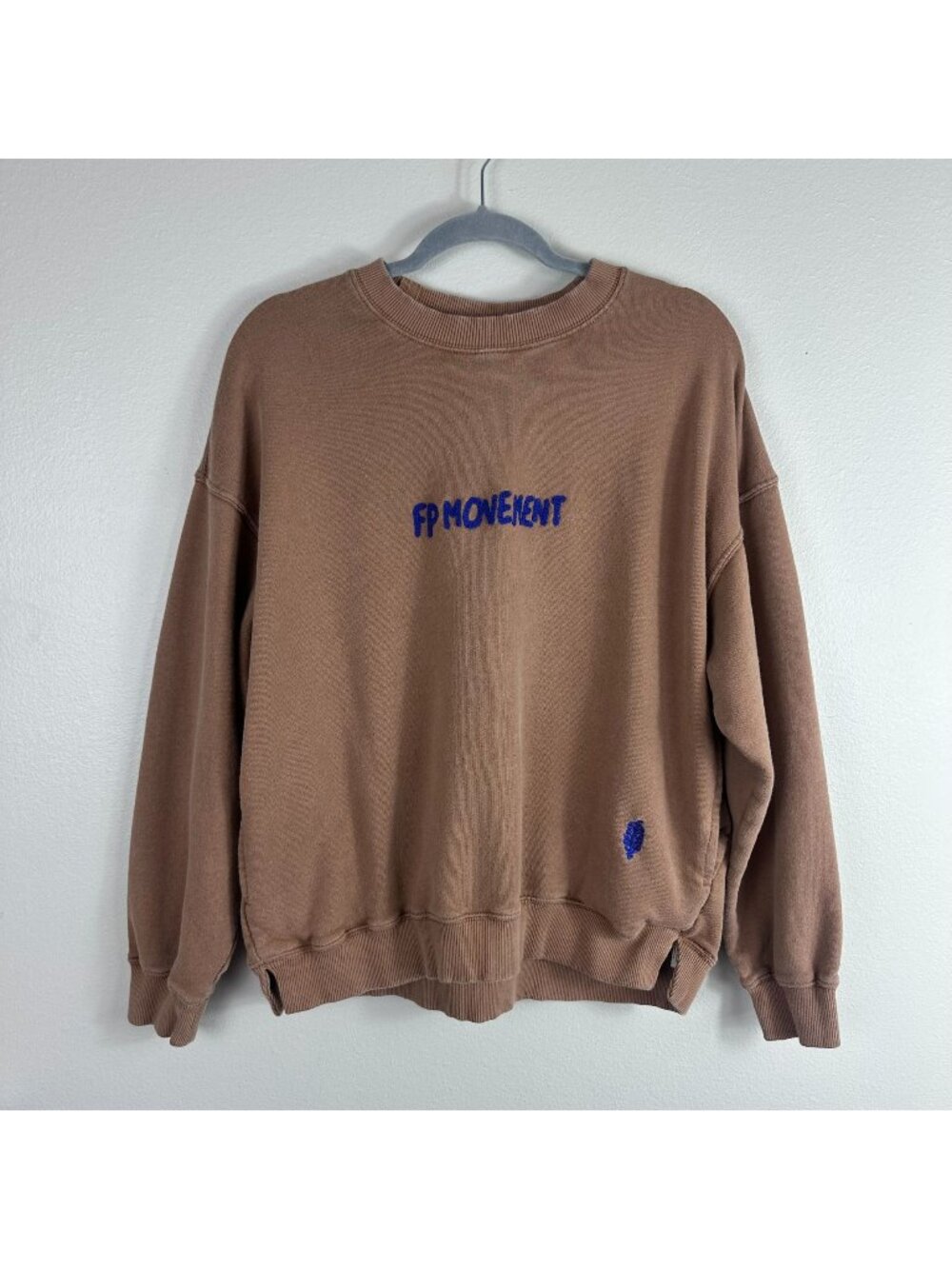 Free People Movement All Star Pullover XS Brown Oversized Lounge Sporty Everyday